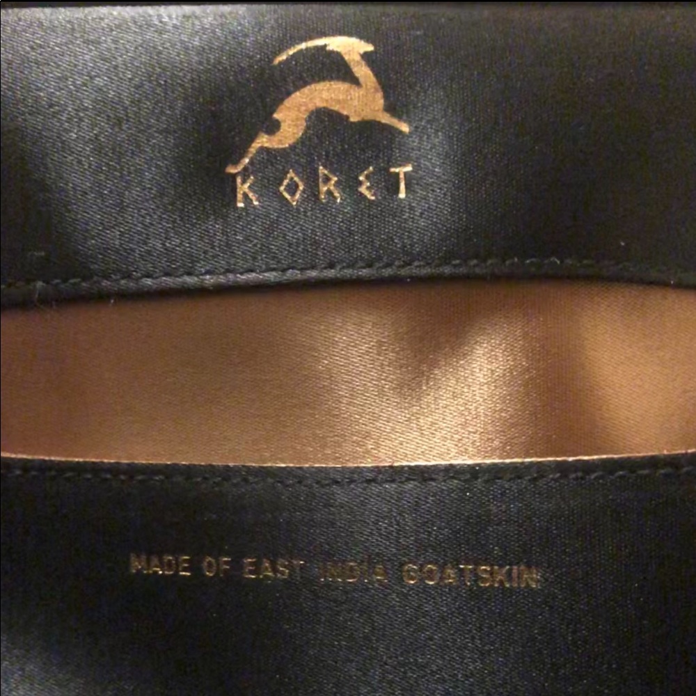 Koret Vintage Goatskin Leather Small Black Bag - Picture 10 of 12